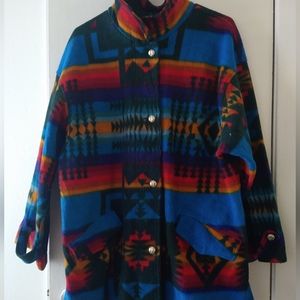 Vintage coat NY 10018 FLEECE Southwest style
